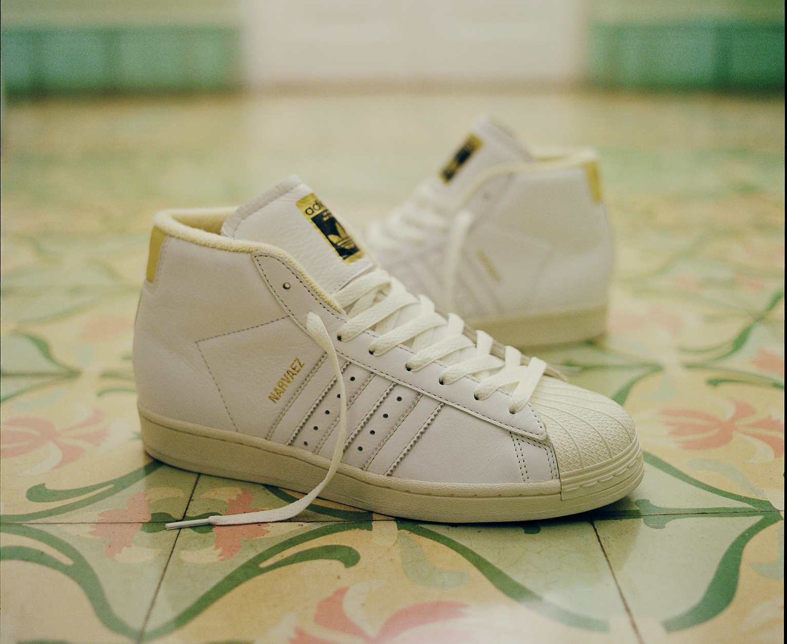 adidas gazelle silver green womens Vintage Adidas Superstar Pro Model Sneakers US 8 – dla dushy main image 1