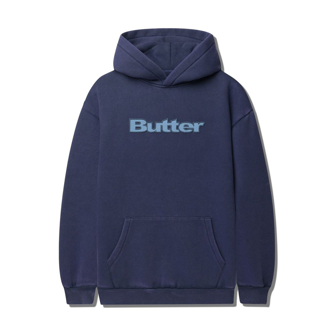 Butter Goods Nylon Logo Applique Pullover Hood - Navy