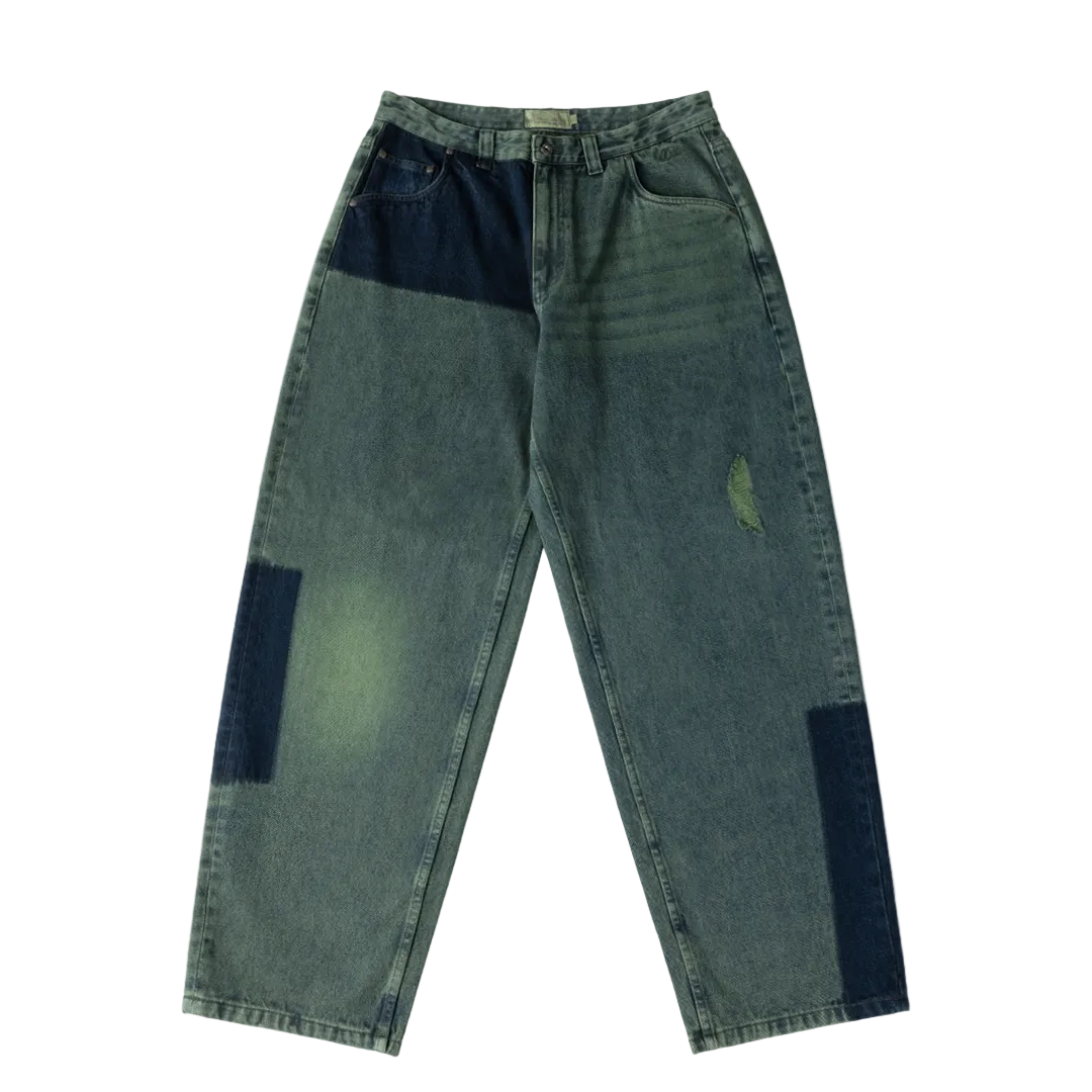 Dime Baggy Denim Pants - Distressed Green – Civil