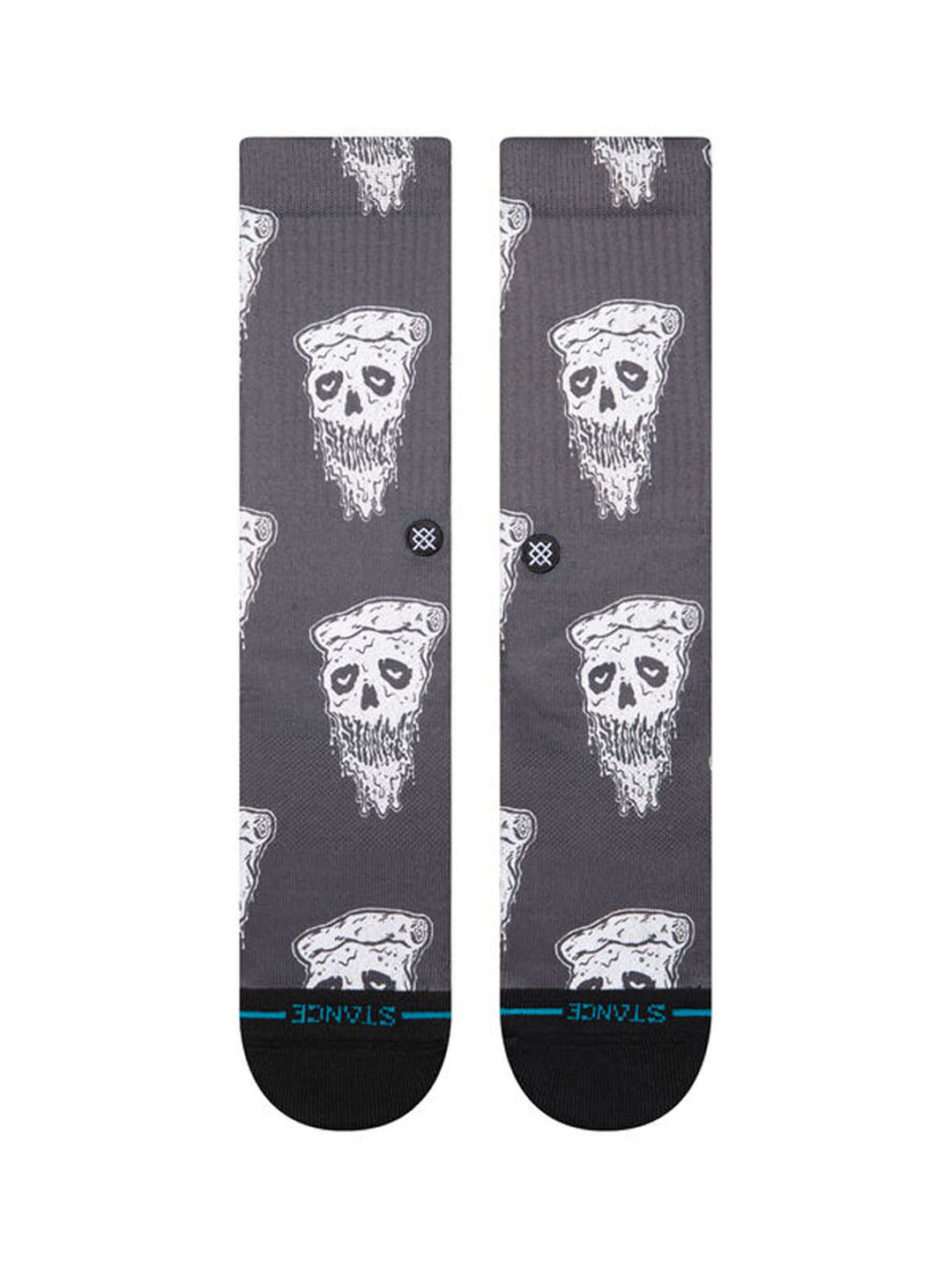 Stance Pizza Face Crew Sock - White / Black