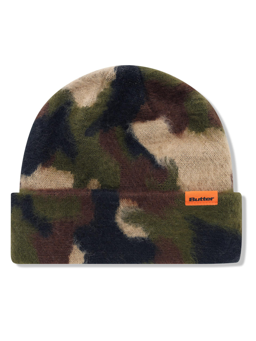 Butter Mohair Camo Cuff Beanie - Fatigue