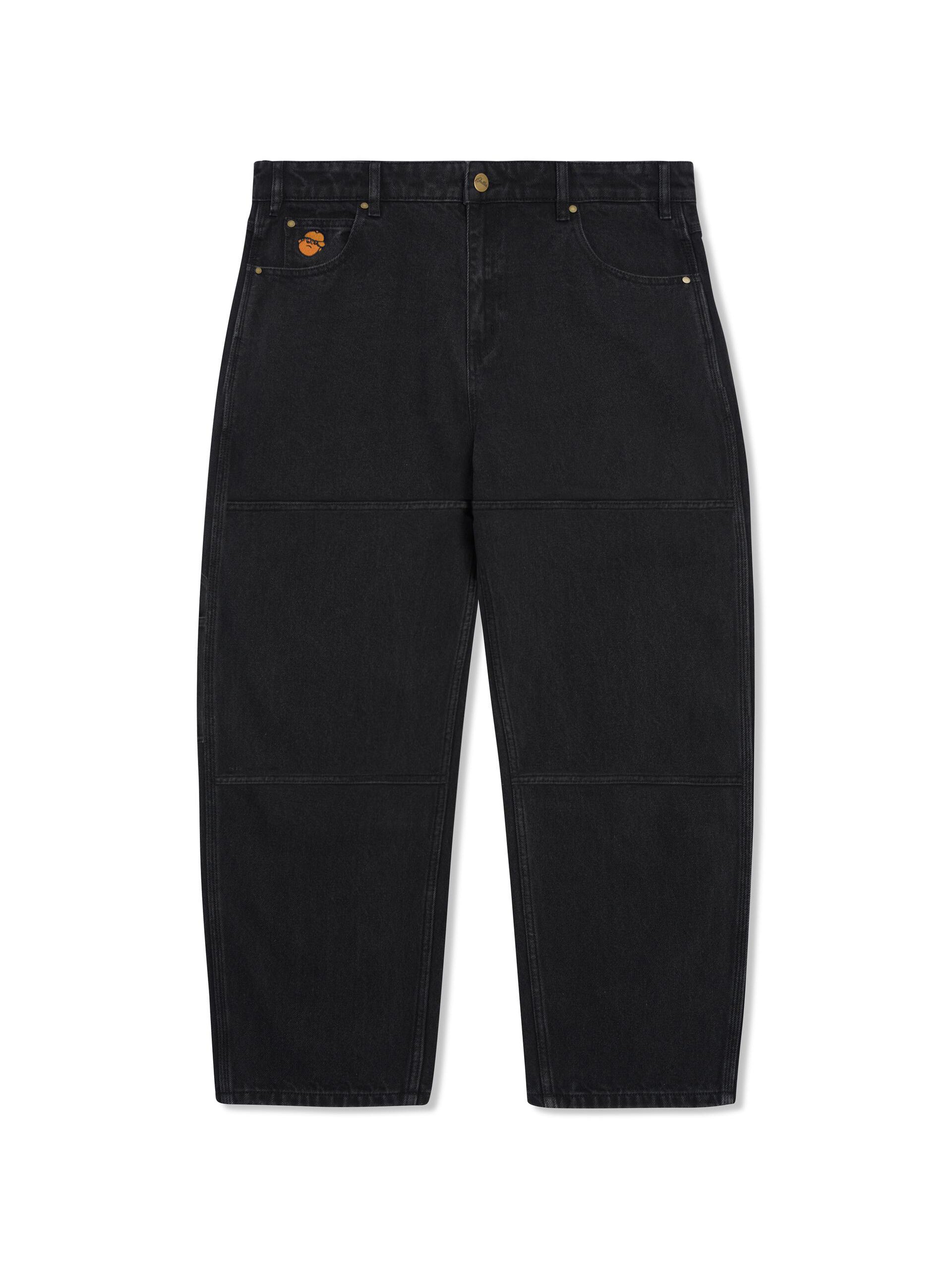 POLAR SKATE 93 32/30 Black Double Knee Denim