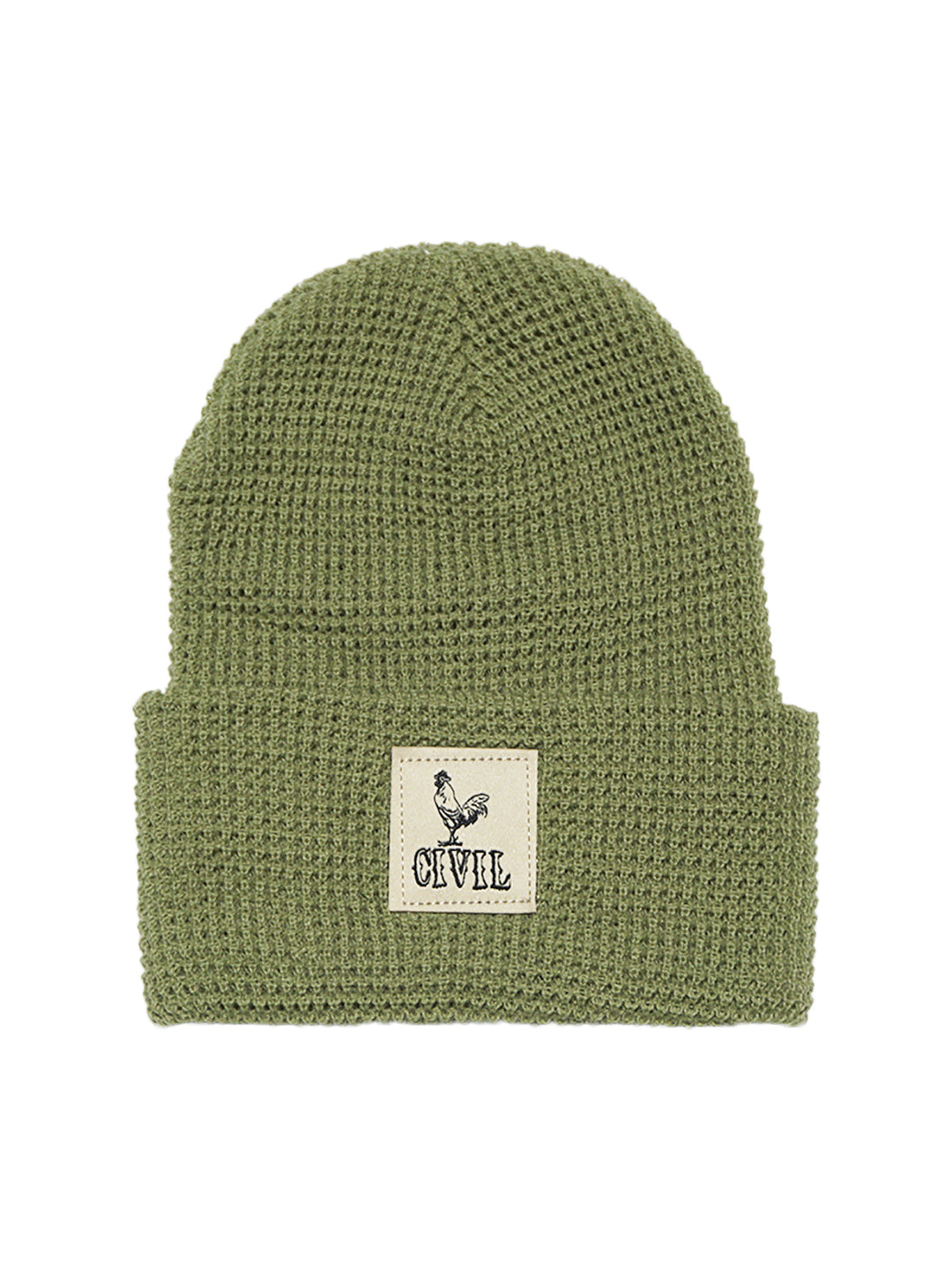 Civil RI Red Waffle Beanie - Sage