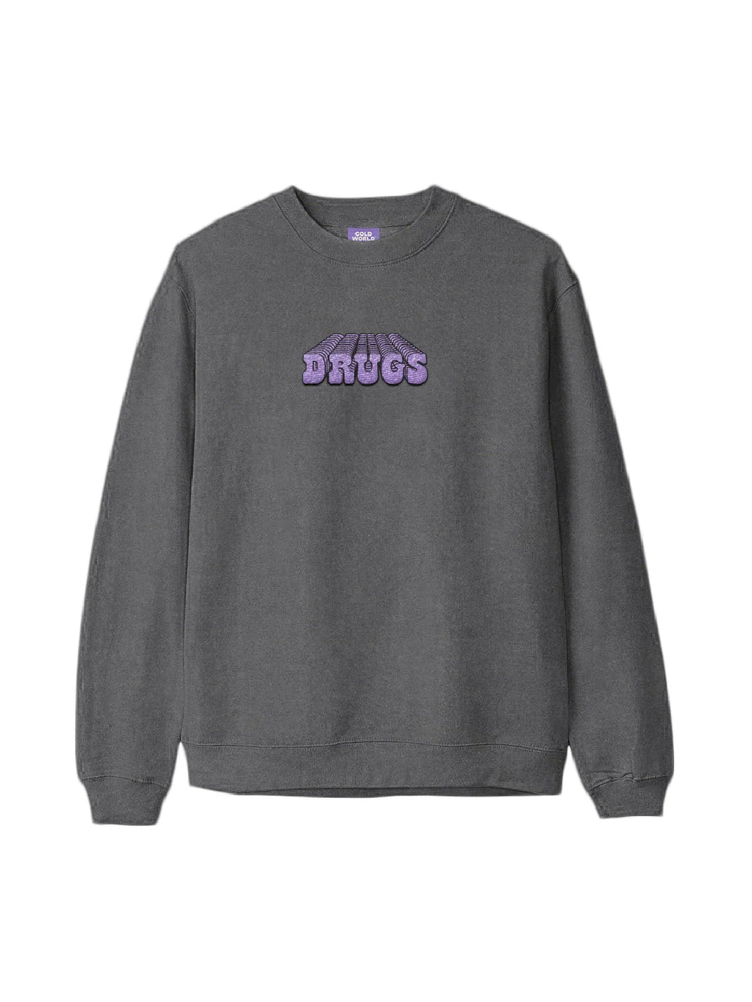Cold World Drug War Over Dyed Embroidered Crew