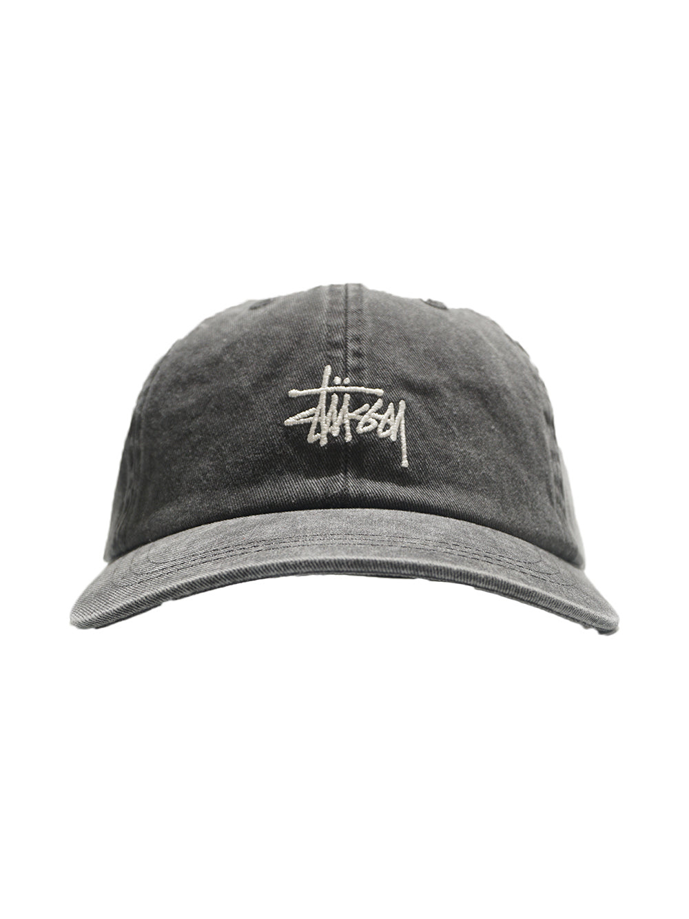 Stussy Low Profile Basic Washed Cap - Charcoal