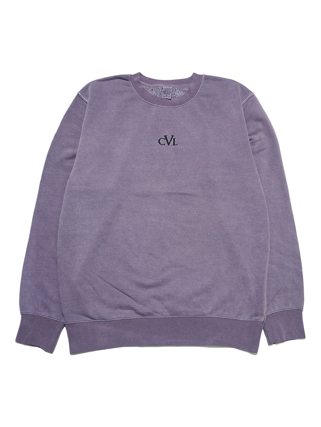 Civil Trademark Embroidered Crew - Pigment Plum / Black