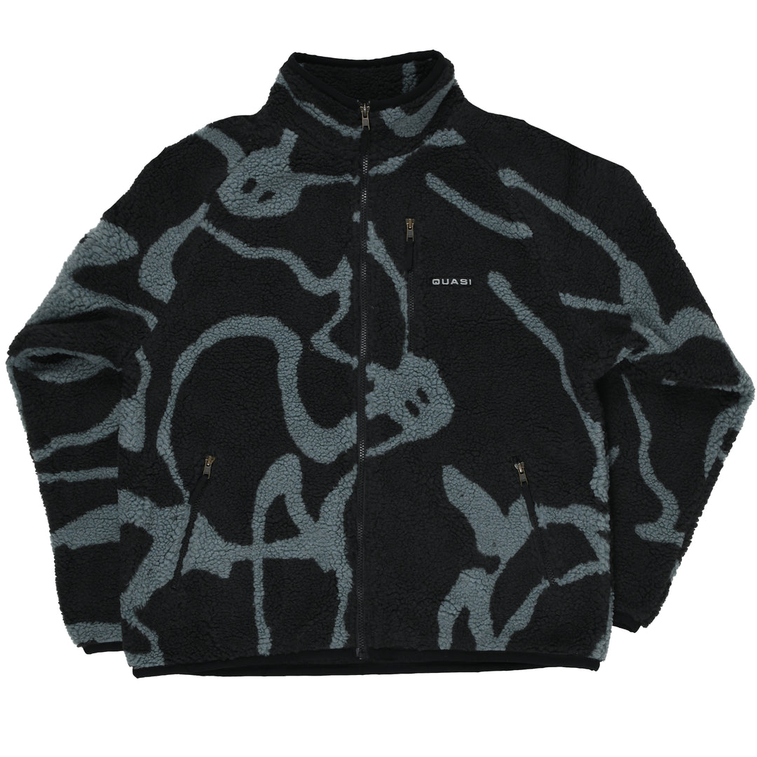 Quasi Mica Sherpa Full Zip Jacket - Black
