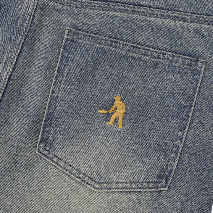 Passport Workers Club Straight Leg Jean - Faded Wash Grey