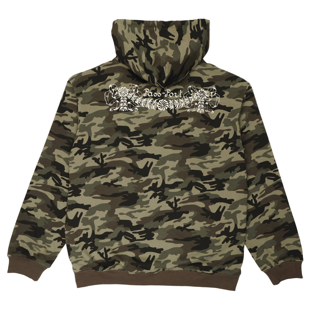Passport Kollaasi Zip Hoodie - Woodland Camo