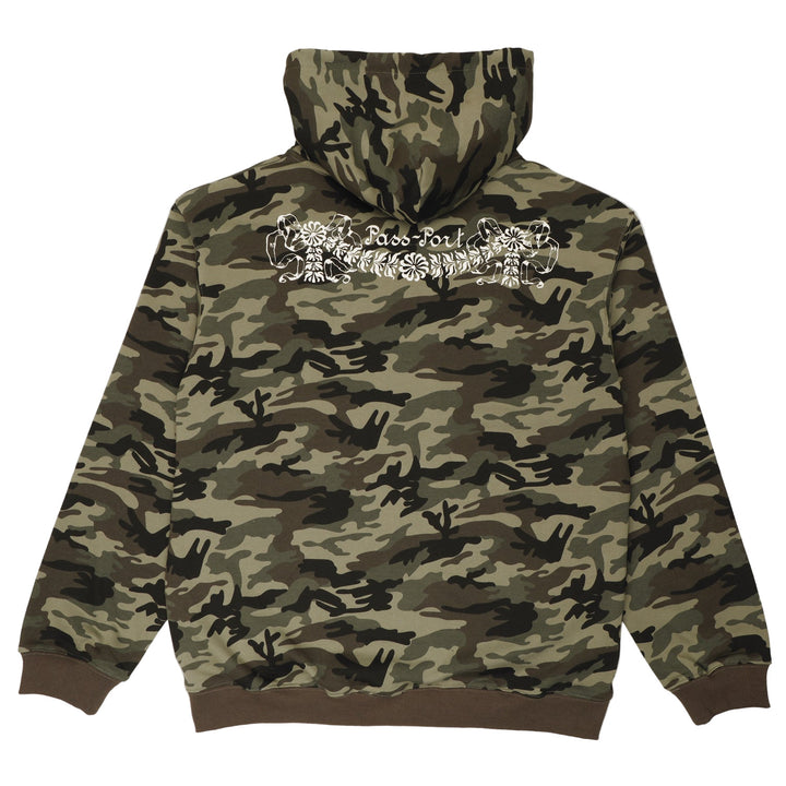 Passport Kollaasi Zip Hoodie - Woodland Camo