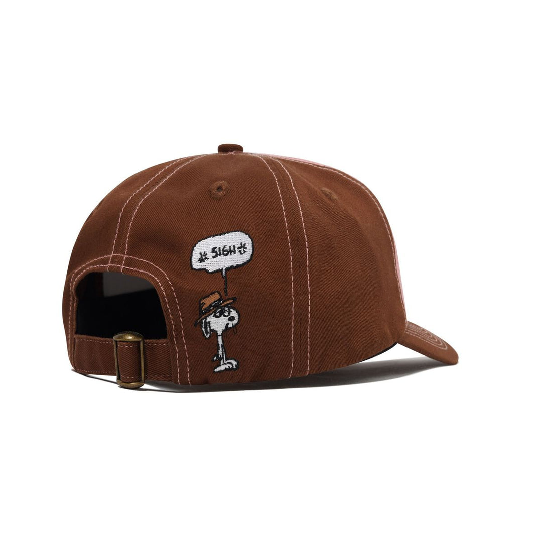 Butter x Peanuts Spike 5 Panel Cap - Brown / Light Pink