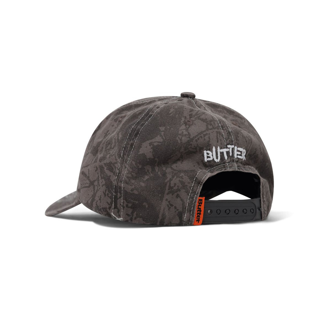 Butter Woods Camo 6 Panel Cap - Black