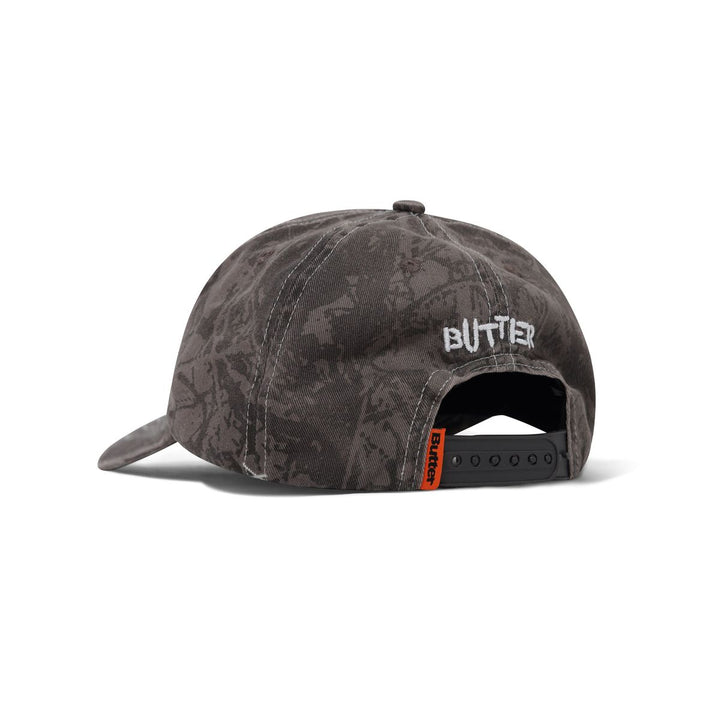 Butter Woods Camo 6 Panel Cap - Black