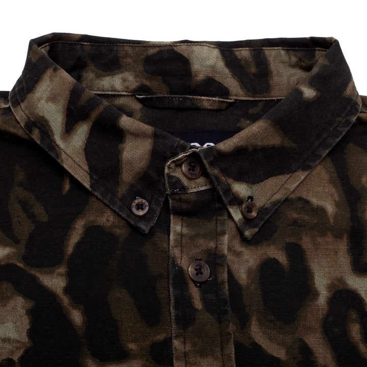 GX1000 Long Sleeve Button Down - Brown Leopard Camo