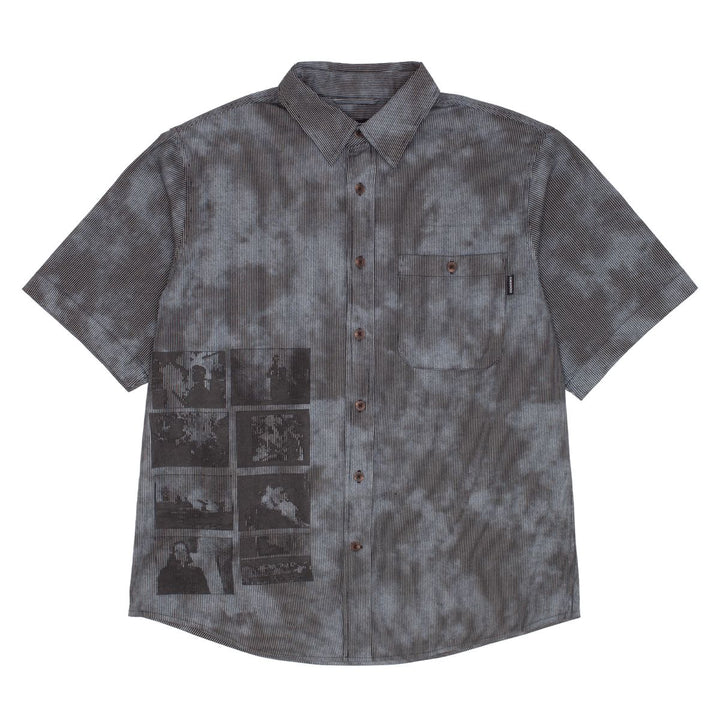 GX1000 Short Sleeve Button Down - Over Dyed w/ Bleach Spots