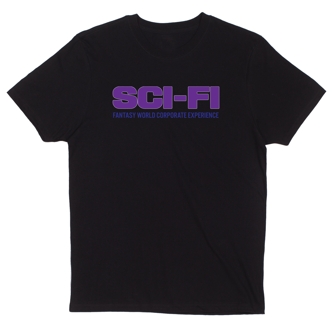 Sci-Fi Fantasy Fantasy World Tee - Black