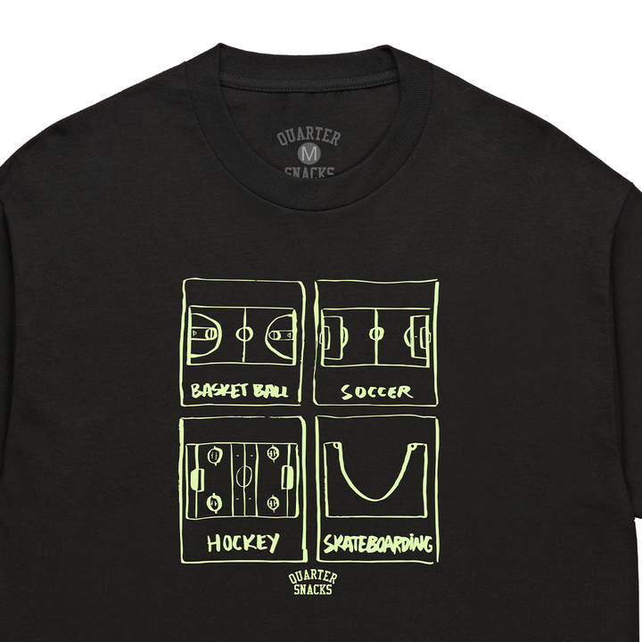 Quartersnacks Sports Tee - Black