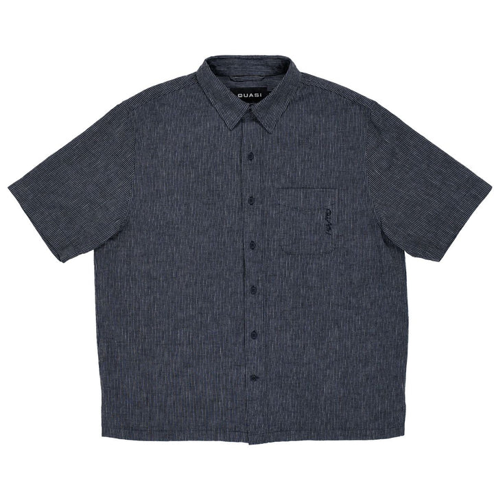 Quasi Kalvin Short Sleeve Button Up Shirt - Navy