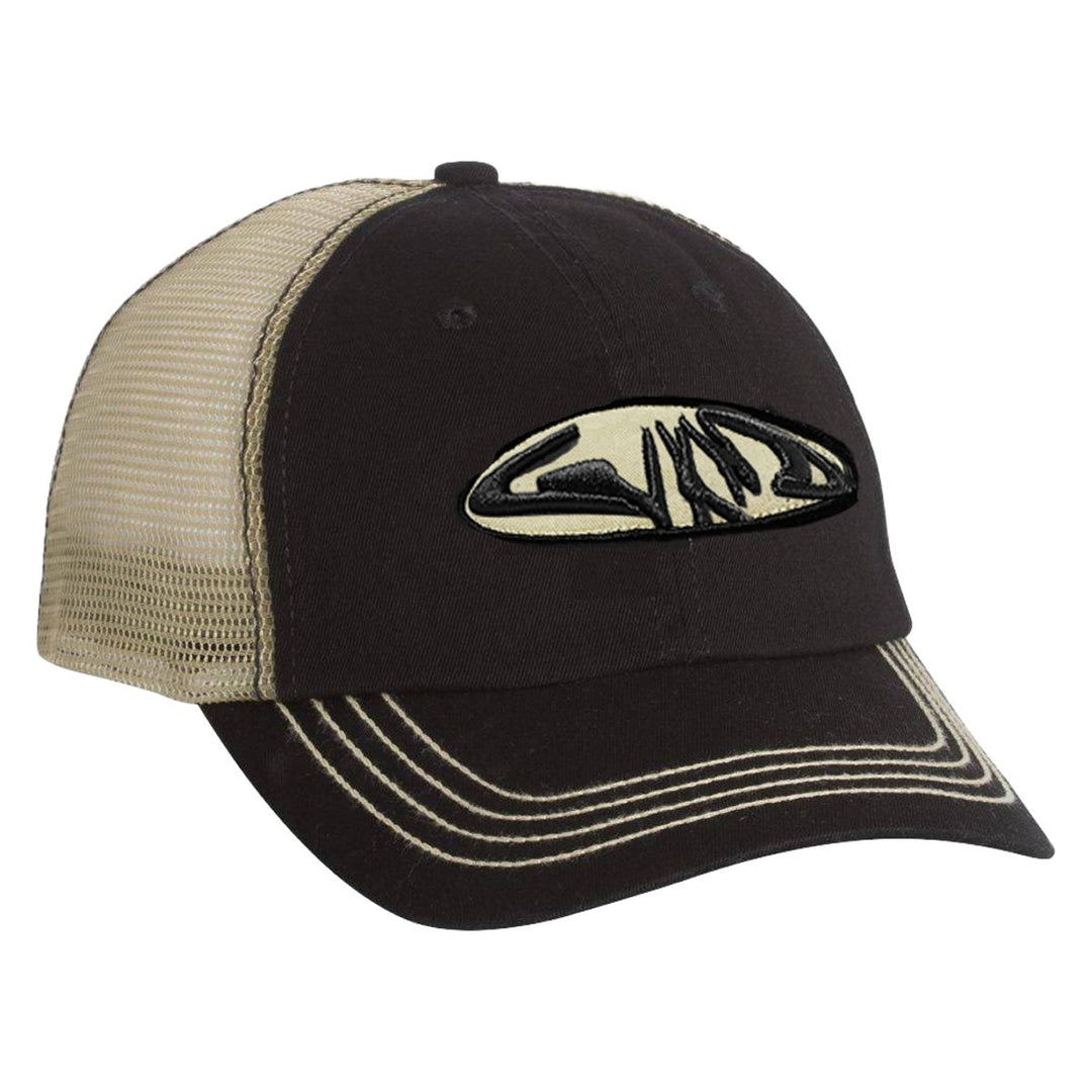 WKND Fishbone Patch Contrast Stitch Trucker - Black / Bone