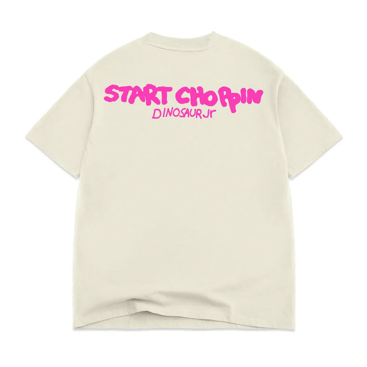 Color Bars x Dinosaur Jr Start Choppin' Tee - Off White