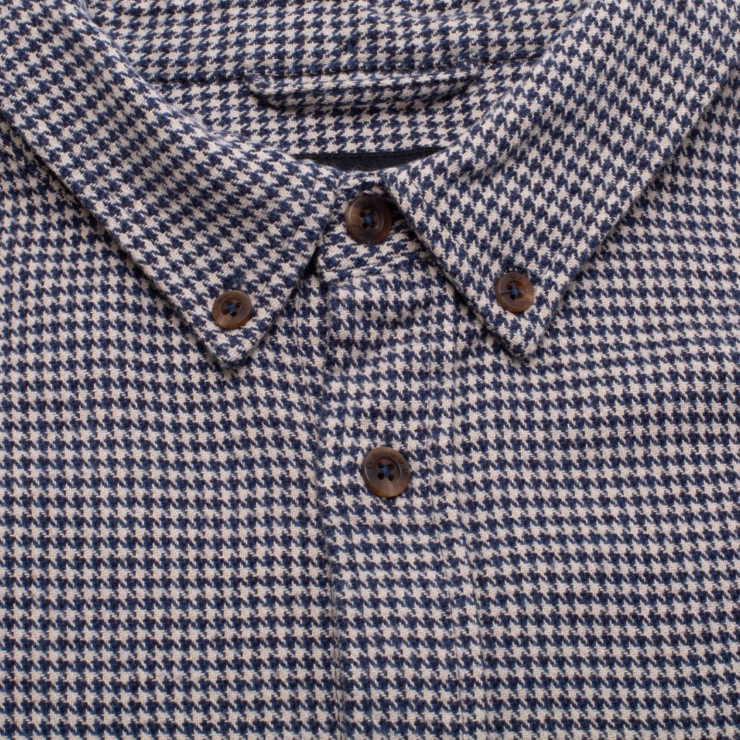 GX1000 Long Sleeve Houndstooth Button Down - Blue