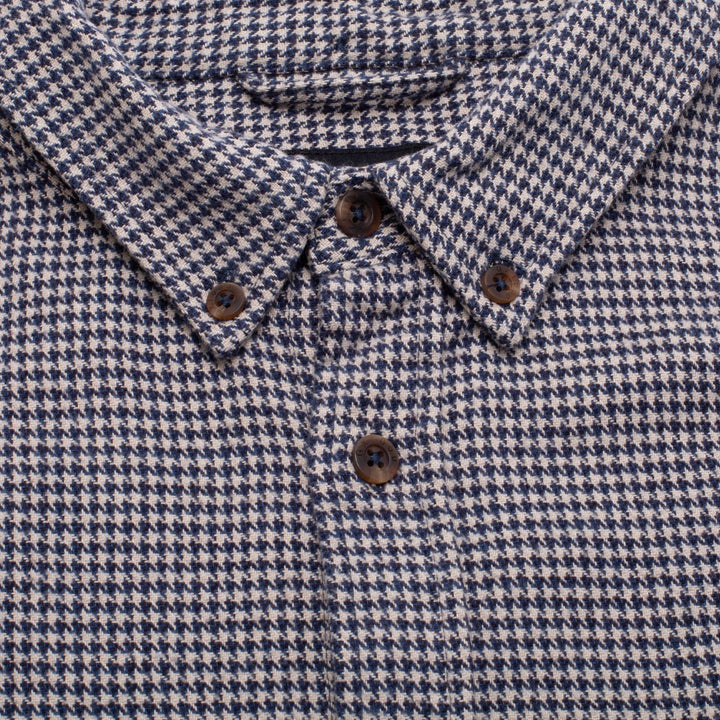 GX1000 Long Sleeve Houndstooth Button Down - Blue