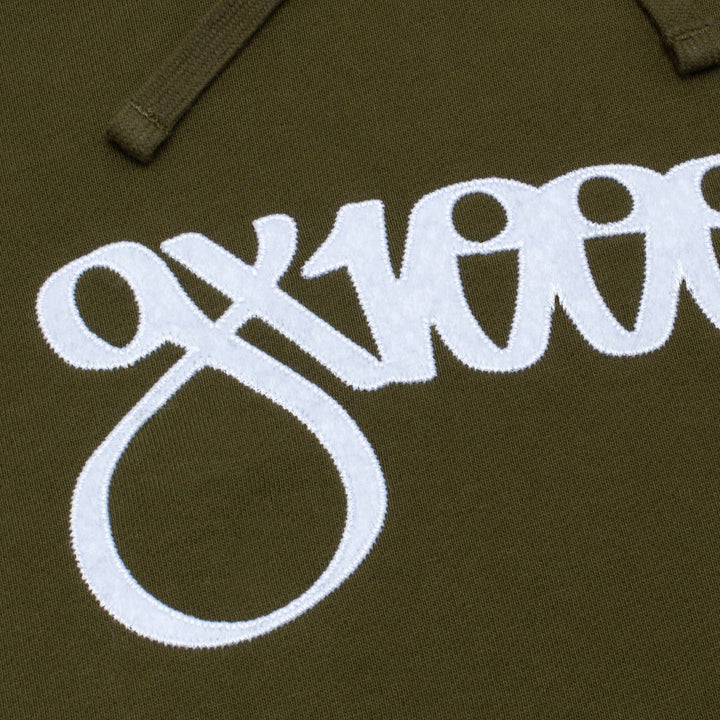 GX1000 Script Hoodie - Military Green