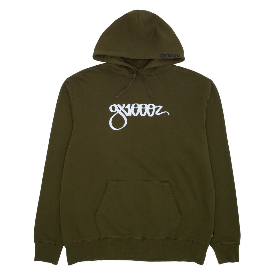 GX1000 Script Hoodie - Military Green
