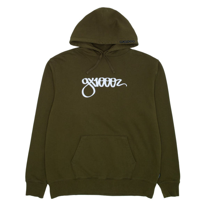 GX1000 Script Hoodie - Military Green
