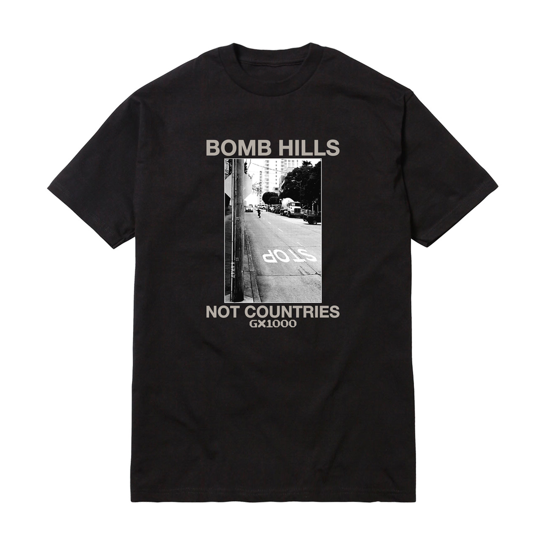 GX1000 Bomb Hills Not Countries Tee - Black / Grey