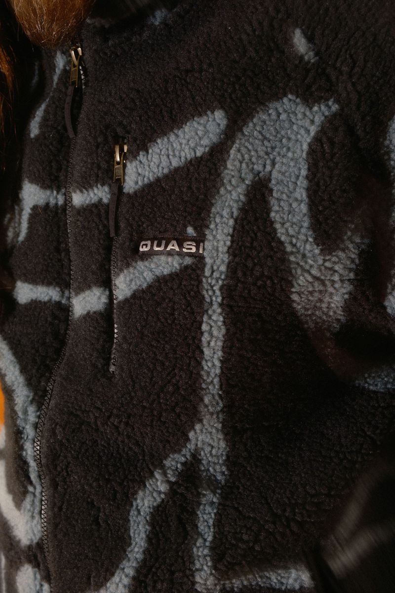 Quasi Mica Sherpa Full Zip Jacket - Black