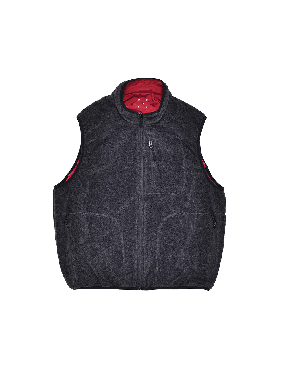Pop Reversible Vest - Anthracite / Rio Red