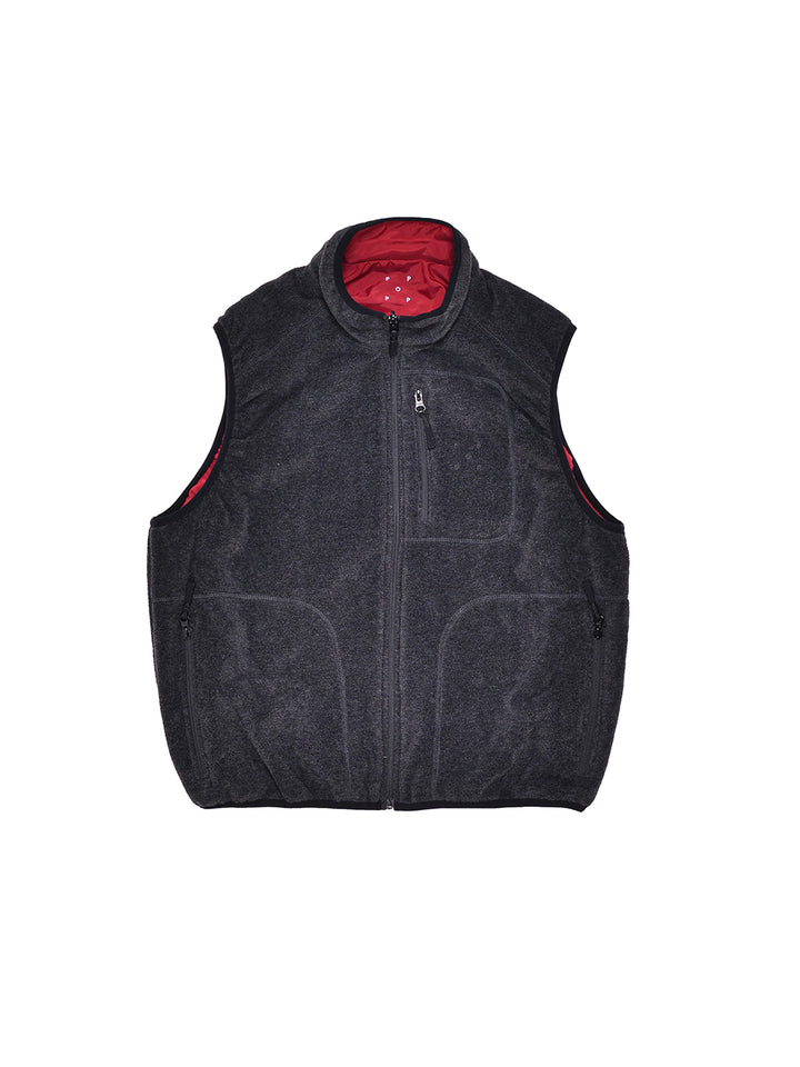 Pop Reversible Vest - Anthracite / Rio Red