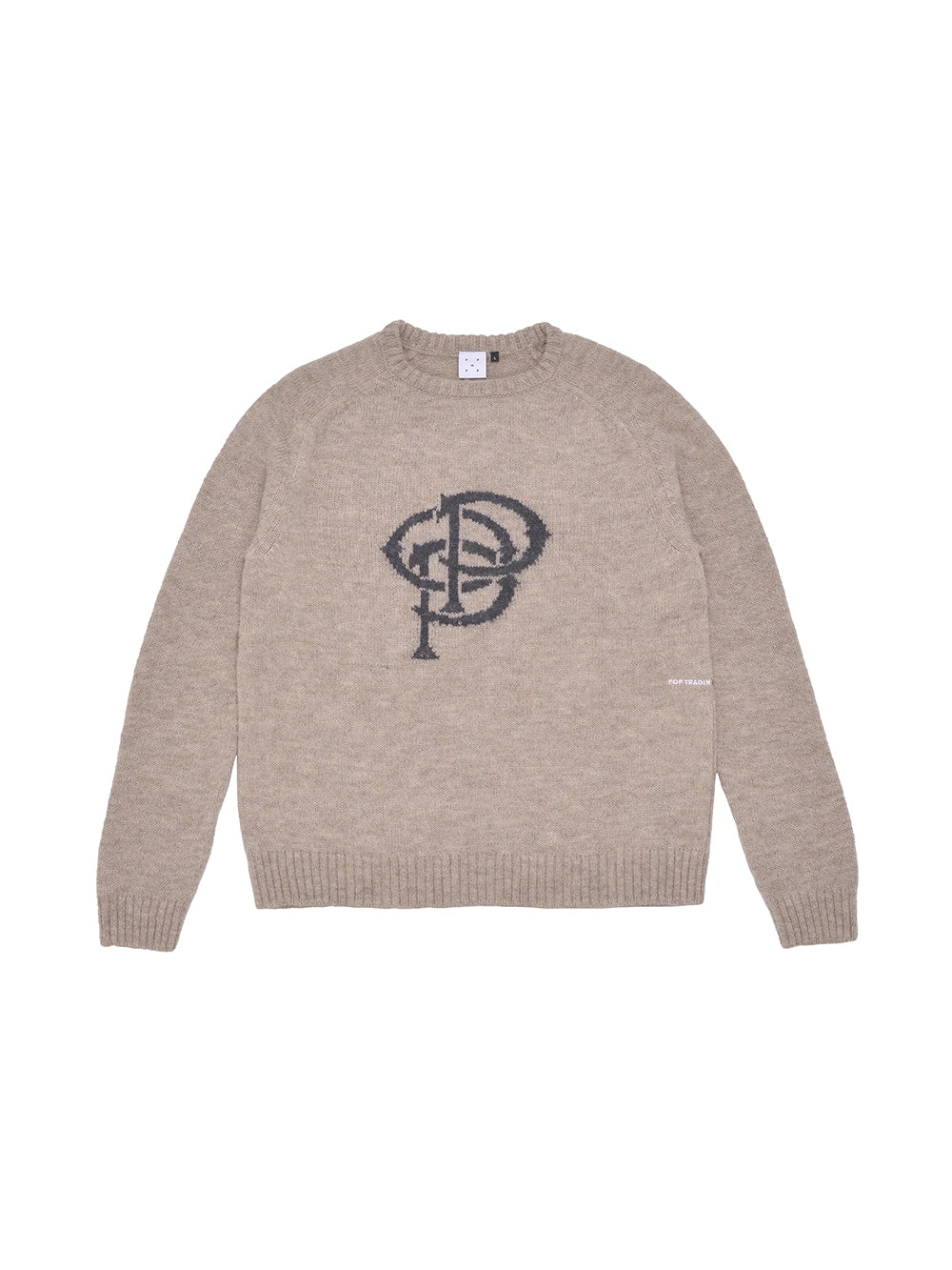 Pop Initials Knitted Crewneck - Sesame