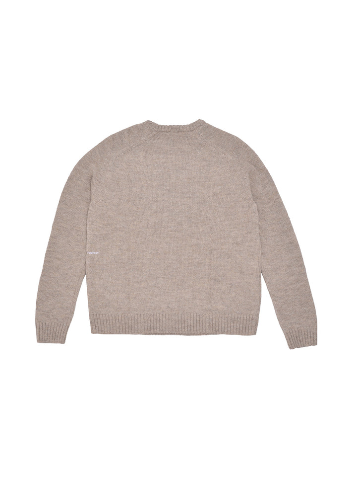 Pop Initials Knitted Crewneck - Sesame