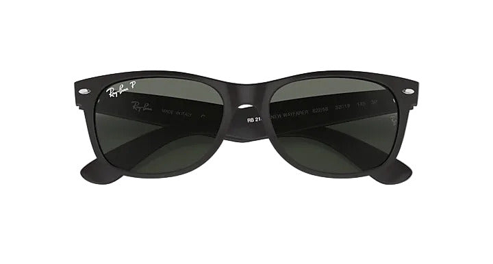 Ray-Ban New Wayfarer - Rubber Black w/ Polar Green