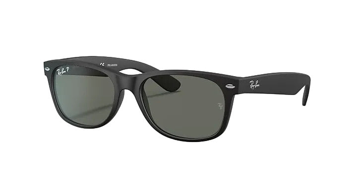 Ray-Ban New Wayfarer - Rubber Black w/ Polar Green