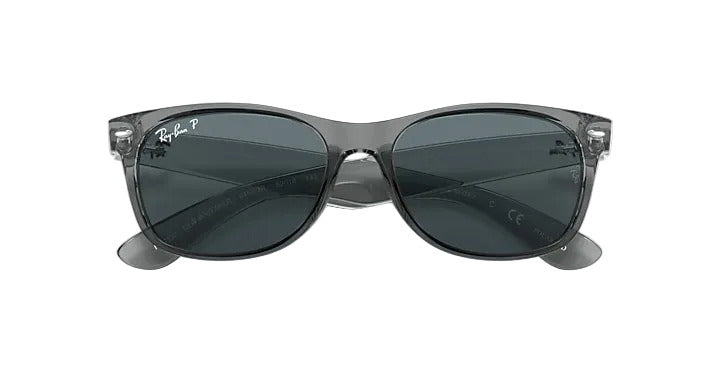 Ray-Ban New Wayfarer - Transparent Grey w/ Dark Blue Polar