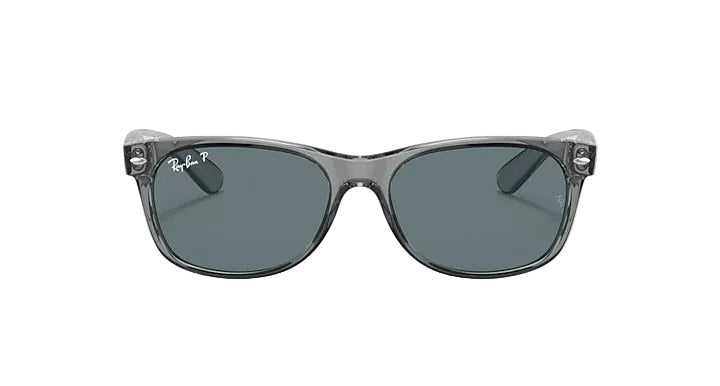 Ray-Ban New Wayfarer - Transparent Grey w/ Dark Blue Polar