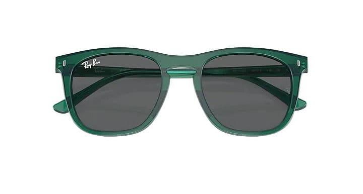 Ray-Ban RB2210 - Transparent Green / Dark Grey