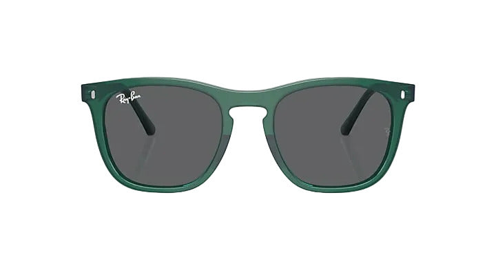 Ray-Ban RB2210 - Transparent Green / Dark Grey