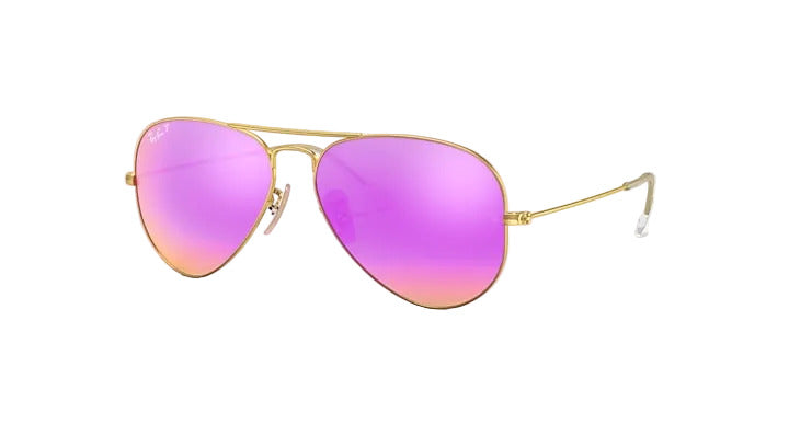 Ray-Ban Aviator Large Metal - Matte Arista w/ Brown Mirror Fuscia