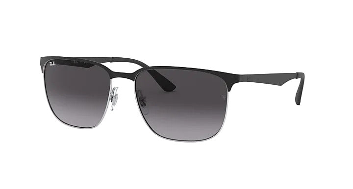 Ray-Ban RB3569 - Black On Silver w/ Light Grey Gradient Dark Grey