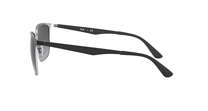 Ray-Ban RB3569 - Black On Silver w/ Light Grey Gradient Dark Grey