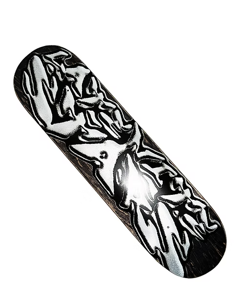 Late Nite Stars Liquid Metal Logo Deck - 9.0