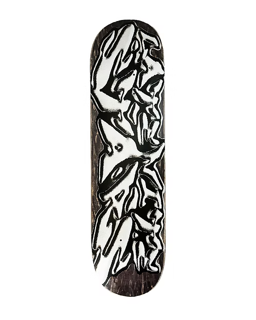Late Nite Stars Liquid Metal Logo Deck - 9.0