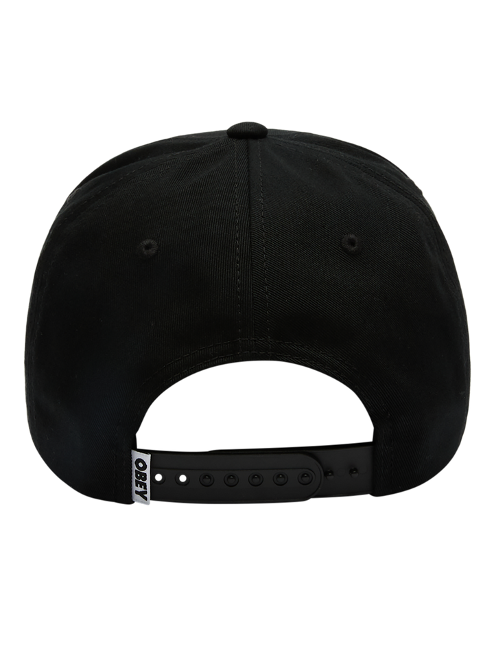 Obey World Records 5 Panel Hat - Black