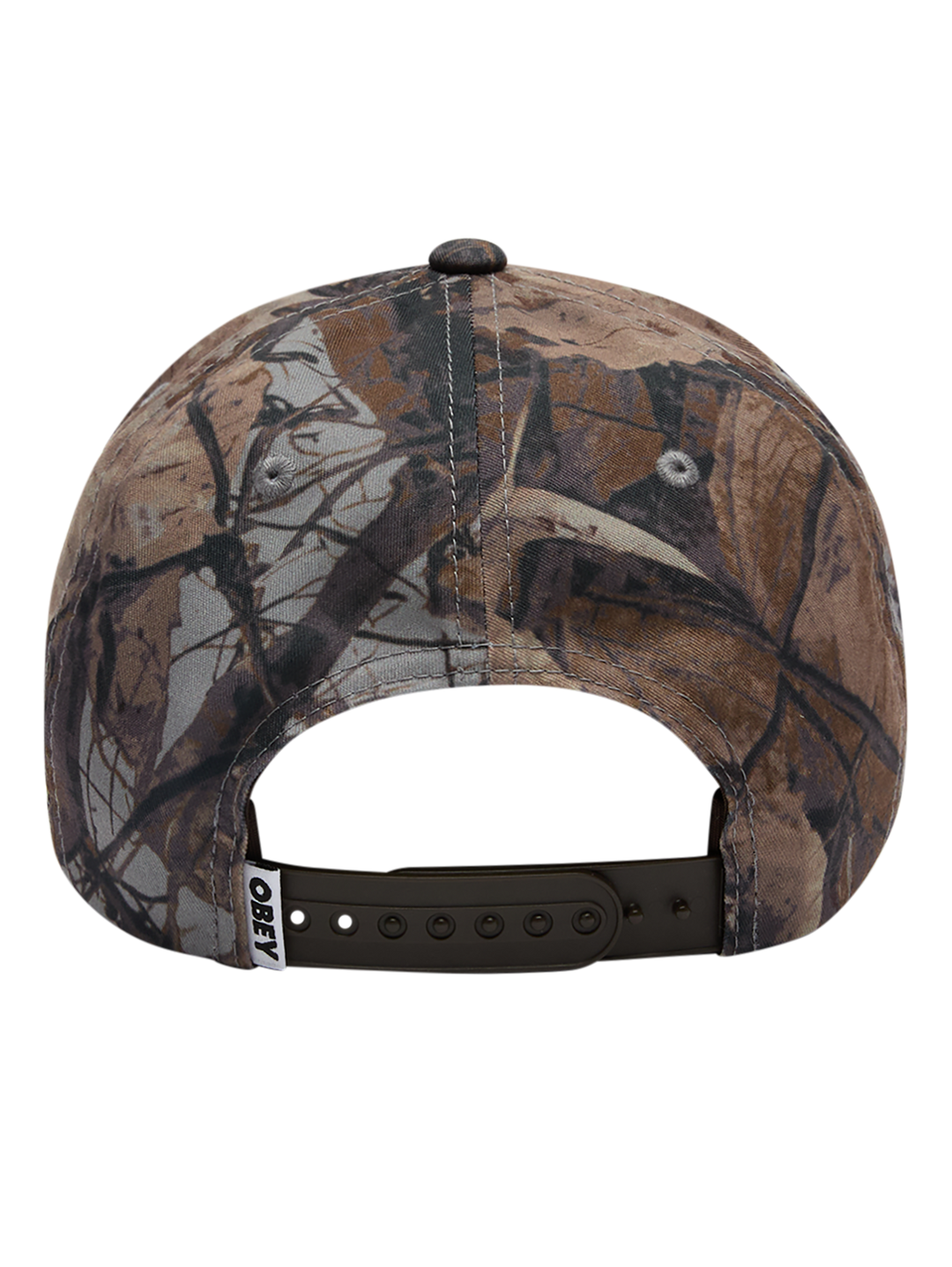 Obey World Records 5 Panel Hat - Fence Camo