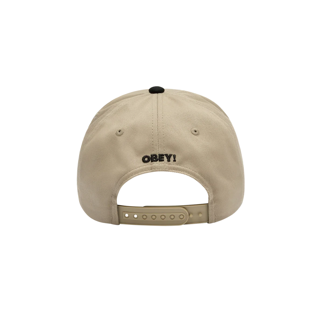 Obey Tool 5 Panel Snapback - Black /Khaki