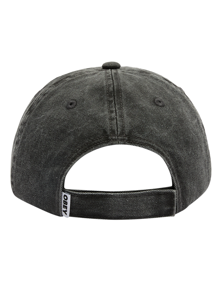 Obey Records 6 Panel Hat - Black